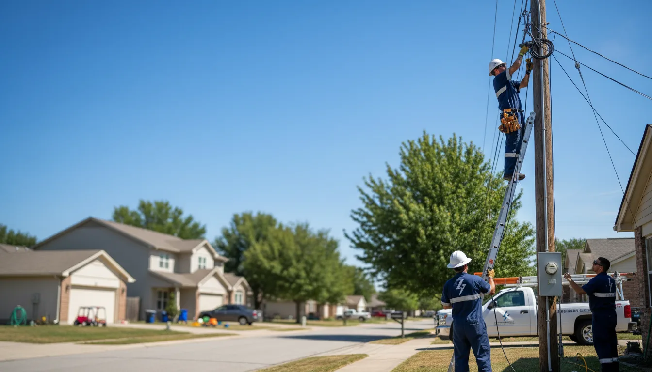 Residential electrician providing installation services in Lerna, IL